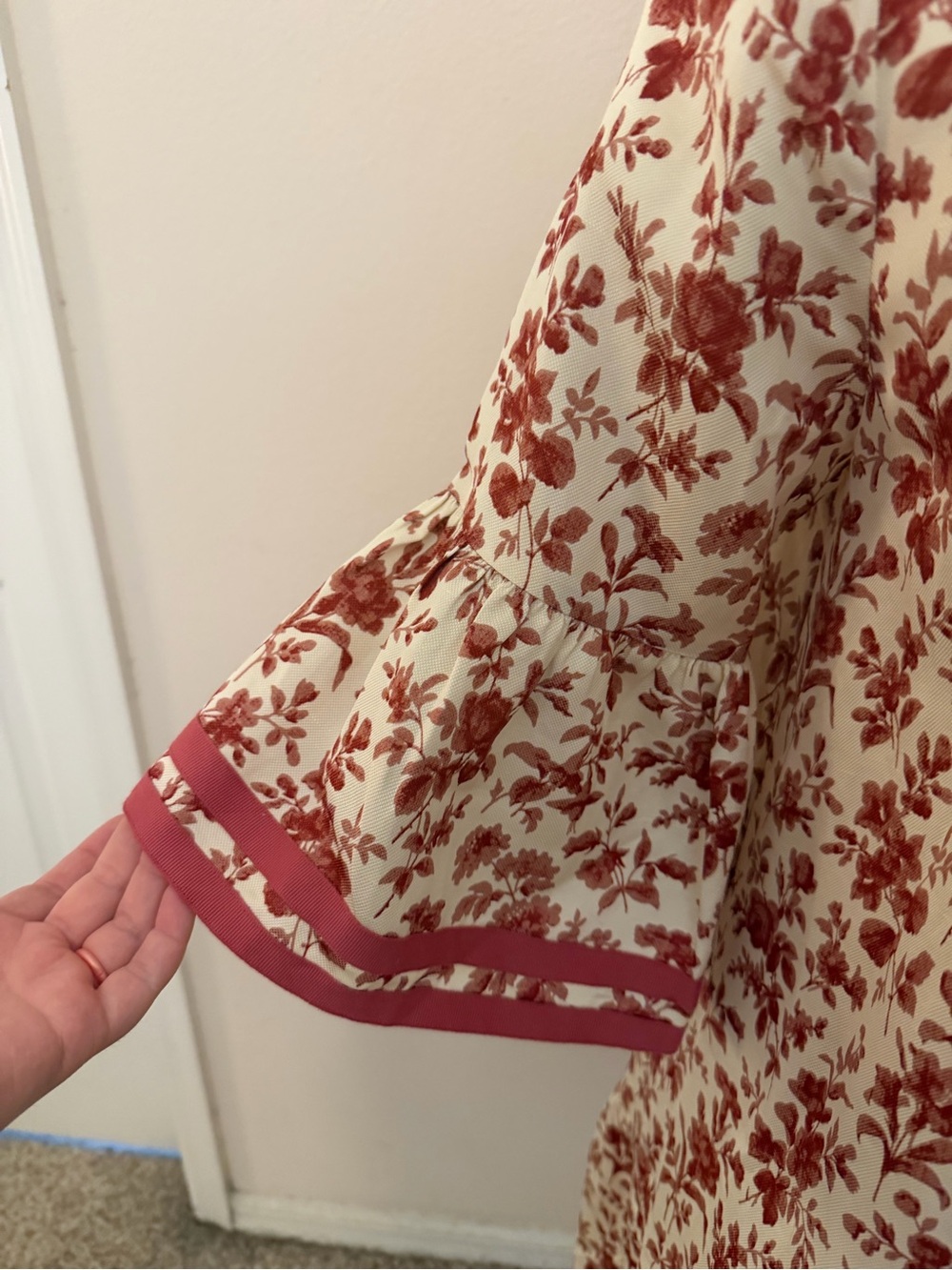 Tuckernuck Pomegranate Bloom Rowe Dress Size Medium Feminine Preppy Autumn - Picture 5 of 11